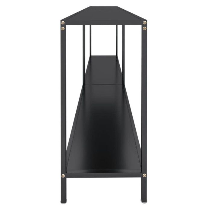 VidaXL Table console Noir, 200x35x75,5 cm Verre trempé