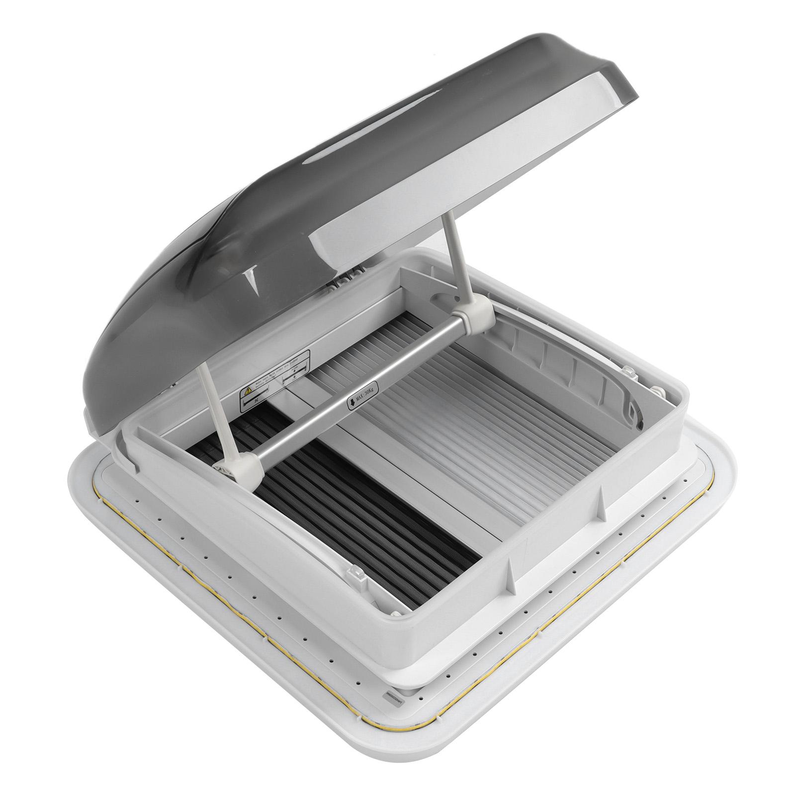 

Roof Window 503x485mm Roof Window Skylight with 12V LED Light Pleated Blind Fly Screen for RV Yacht