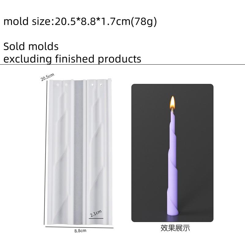 

Geometric Spiral Candle Silicone Mold DIY Twisted Rod Wax Rod Silicone Mold Home Decor Tools Geometric Candle Making Supplies