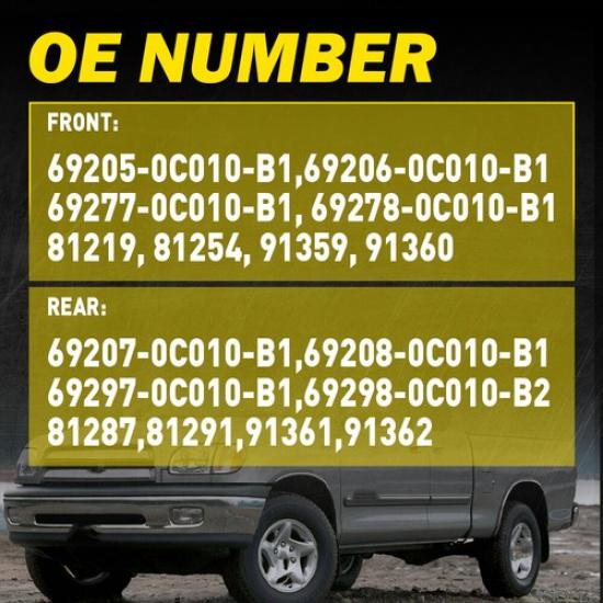 4x Door ide Beige Handle For 2000-2006 Toyota Tundra Front Rear Left+Right