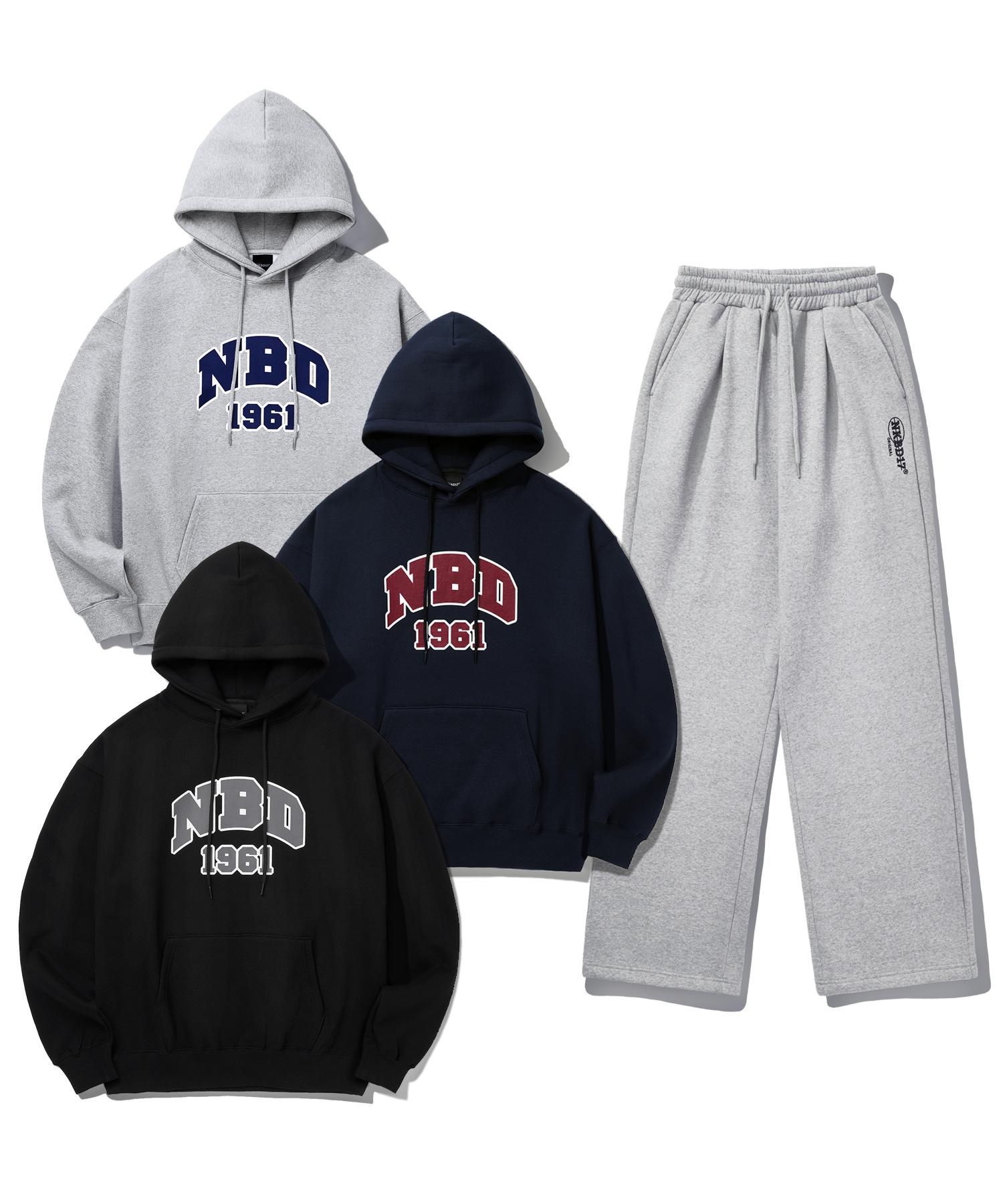 Naked Blood [Set] Nbd Classic Logo Hoodie Set (Type A) Hoodie/Navy/S