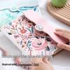 Zuolanze A5 Magnetic Tri-Fold Floral Leather Notebook