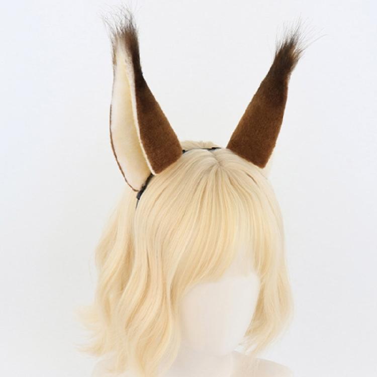 Plush Squirrel Ear Hairhoop for Women Girl Adjustable Anime Maid Headband Halloween Party Cosplay Costume Accessories