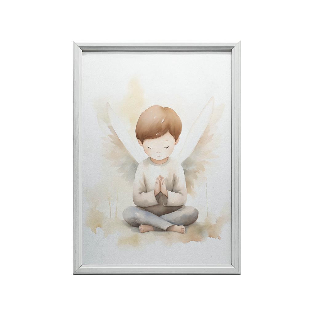 Poster Pious Contemplation Poster Pious Contemplation, 30X40 Cm, Dark Brown Wooden Frame, 230 Gsm Matte Paper