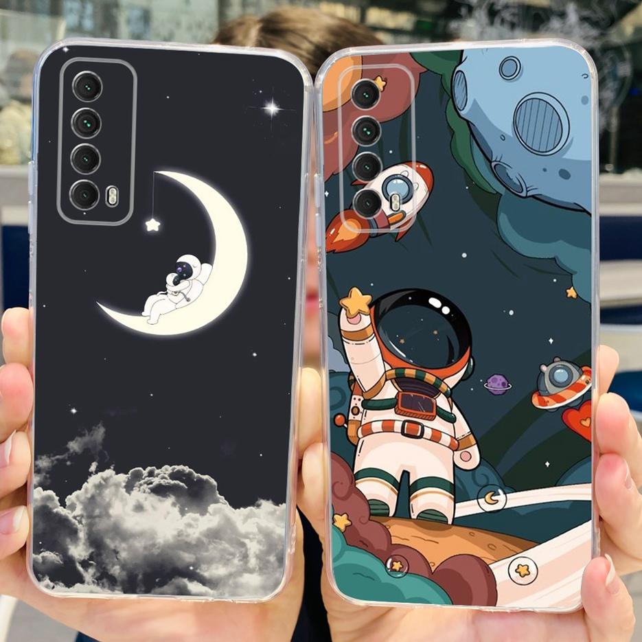 For Huawei P Smart 2021 Case PPA-LX1 PPA-LX2 New Fashion Painted Cover Soft TPU Phone Case For Huawei Y7a Psmart 2021 Coque Capa