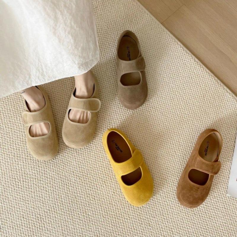 Retro Soft Bottom Round Head Mary Jane Shoes Women's Spring 2025 New Casual Japanese Sle  Gentle Wind Bean Shoes