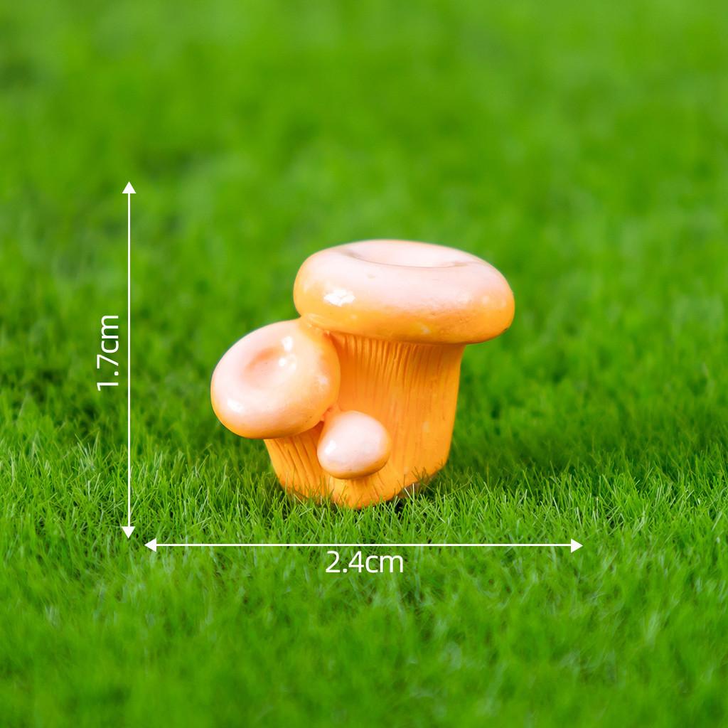 Cute Cartoon Style Resin Mushrooms For Diy Succulent Garden Miniature Decoration