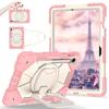 For Samsung Galaxy Tab S10 FE/Tab S9/Tab S9 FE.360° Rotating Grip Heavy Duty Protection Stand TPU+PC 3in1 Anti-knock Shockproof Tablets PC Case