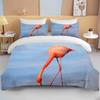 Flamingo cartoon cute bear kawaii Christmas gift king size double bed children's bedding microfiber or polyester duvet cover set