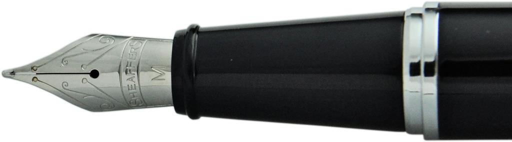 Sheaffer 300 Fountain Medium Black Officially Imported Pen, Nib, SGC9314PN-M, & Chrome,