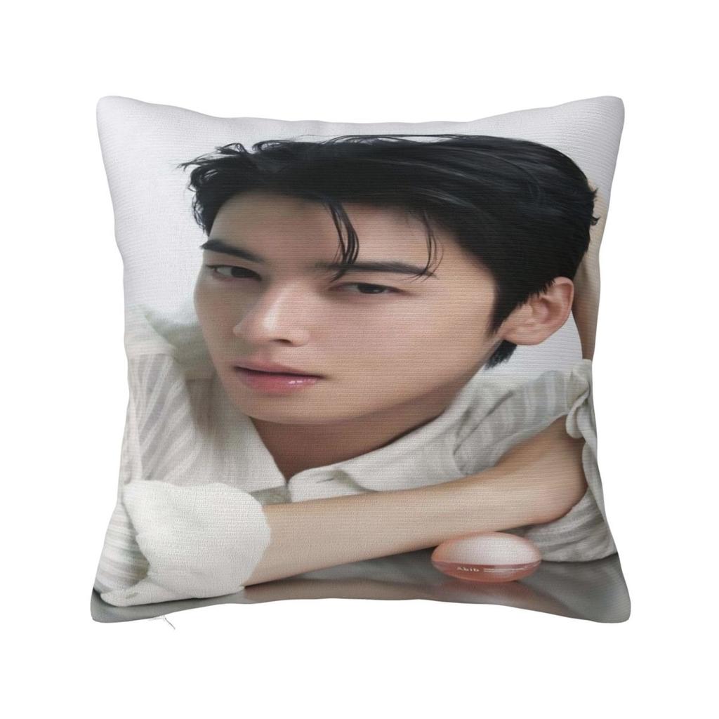 Cha Eun Woo Pillow Cover Soft Pillow Case Cushion Cover Vintage Design Pillowcases For Sofa Bedroom Home Decor