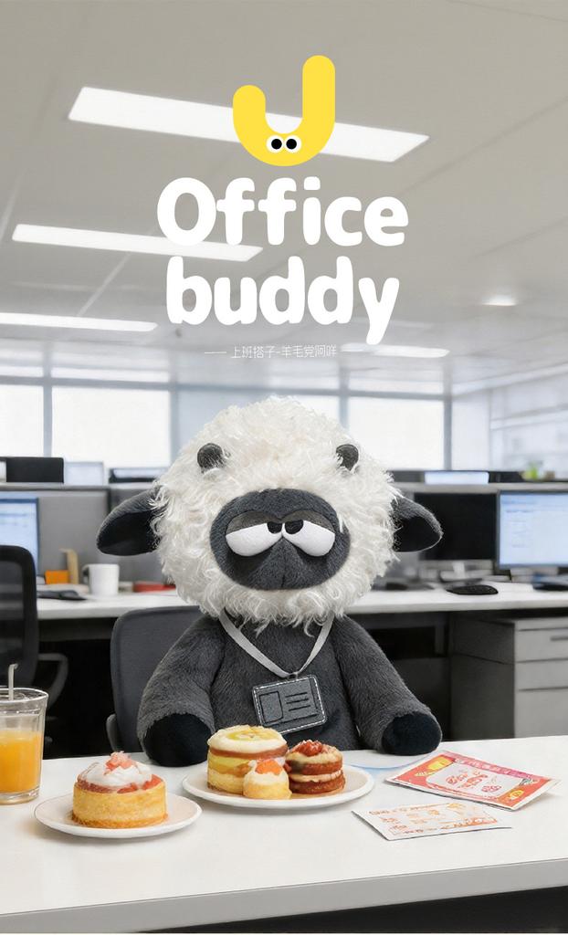 Gray Sheep Plush – Cute Office Buddy Sleeping Pillow Gift