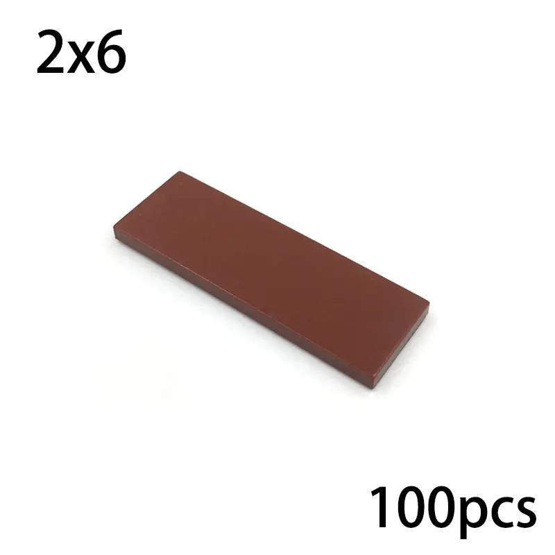 2x6 Dots Creative Size MOC Building Blocks Smooth Thin Flat Tile Figure Educational Bricks Compatible 69729 Toys for Kid
