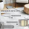 Floor Lamp with Shelf, 3 Compartments, Compact Dimensions, MDF, Light Grey