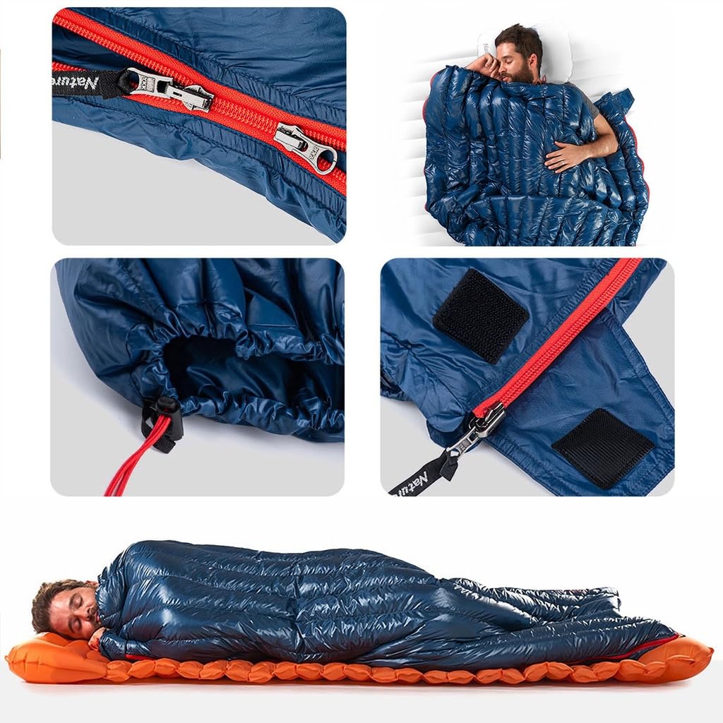Naturehike Updated Down Sleeping Envelope Ultra Light Uses White Goose 4 Sleeping Bag White Duck Bag, Type, Envelope, Down, Seasons, Waterproof,