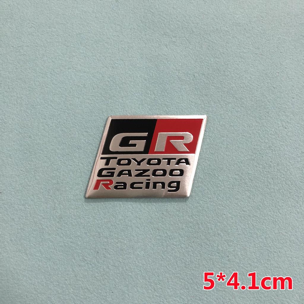 Toyota GAZOO Racing Metallaufkleber-Set: Lenkrad-, Seiten- und Dekorationsaufkleber mit GR-Logo