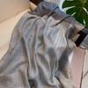 Versatile Cotton Linen Check Print Sun Protection Travel Shawl Scarf - Large 130 Square