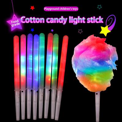 Conos de algodón de azúcar, palitos de algodón de azúcar luminosos y coloridos, conos de algodón de azúcar luminosos para accesorios de fotos de fiestas infantiles
