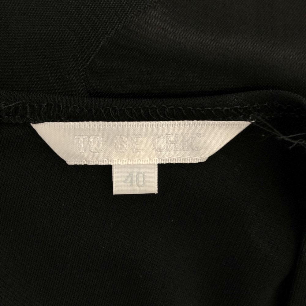 TO BE CHIC Overall handle Short sleeve one piece 40 black Back zip Women Used