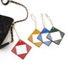 1pc Multiple Color Square PU Luggage Tag – Luggage Check-in Tag, Chain Information Tag for Boarding Passes