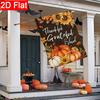 2D Flat - 2D Flat - 2D Flat Thanksgiving Deep Wood Grain Sunflower Double Pumpkin Garden Flag  Outdoor Garden Flag, Double-Sided Home Decoration Court