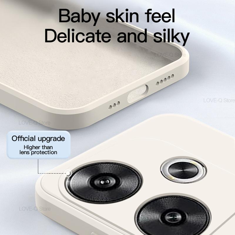 For Poco F6 F 6 PocoF6 Case Liquid Silicone Soft Cover For Xiaomi Poco F6 Poco F 6 Pro F6Pro PocoF6 Shockproof Phone Cases