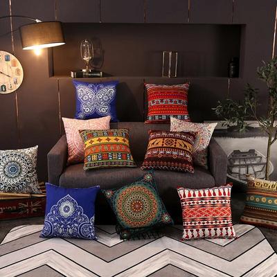 Poszewka na poduszkę Sofa Sypialnia Poszewka na poduszkę Dekoracja Styl Vintage Malarstwo Etniczny Boho Perski Wzór