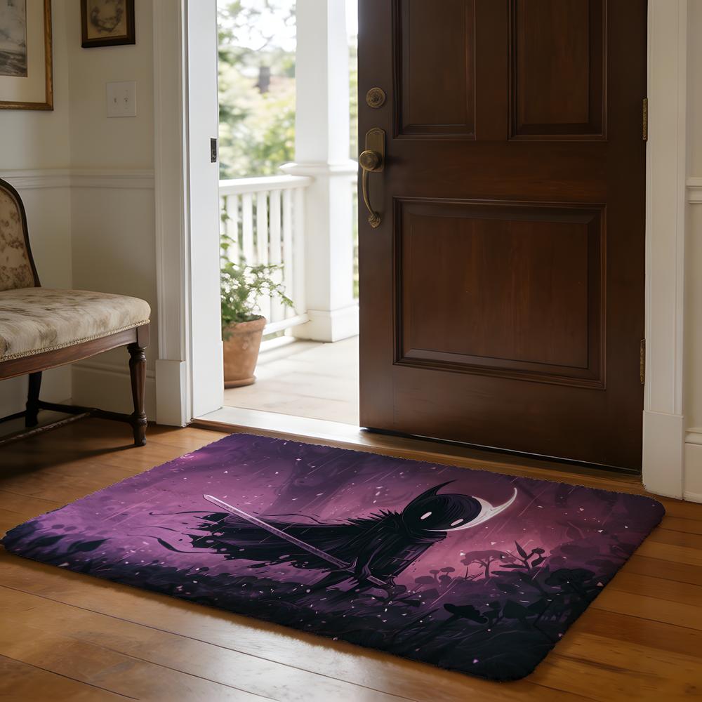 HHollow KKnight Anime Floor Mat Soft Flannel Absorbent Mat Non-Slip Rug Home Bedroom Bathroom