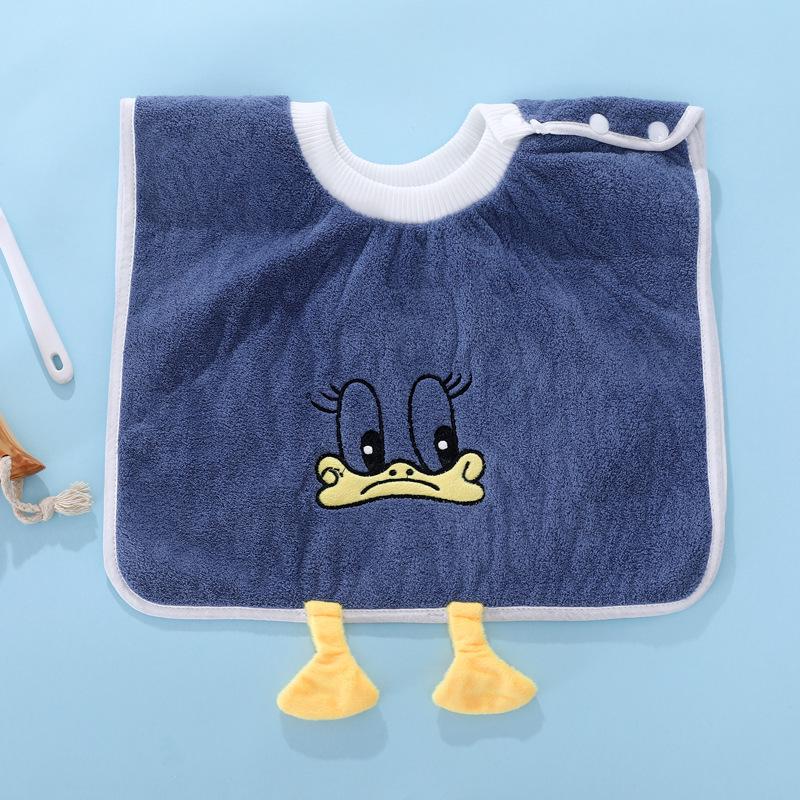 Cartoon Baby Bib & Washcloth Set: Waterproof, Stain-proof, for Face Wash, Rinsing, & Toothbrushing