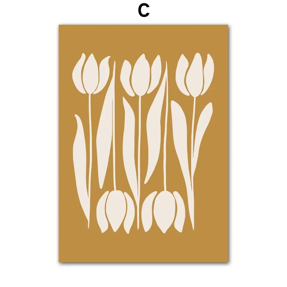 Minimalistyczny Kwiat Słońce Kolor Bloku Tęcza Sztuka Ścienna Skandynawskie Plakaty Abstrakcyjne Obrazy Do Dekoracji Salonu Wydruki na Płótnie Malarstwo