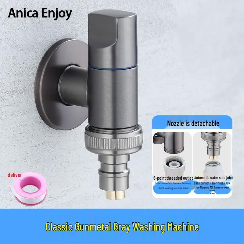 Anica Enjoy Washing Machine Faucet Connector with Auto Shut-off