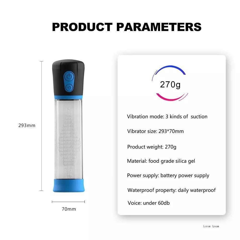 Electric Penis Enhancer Sex Toys for Men Male Masturbator Penis 18+ Pump Massager Pump Enlargement Extender Vacuum Penis