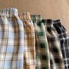 Winter Thick Plaid Pants Women Korean Fashion Warm Loose Wide Leg Trousers Student Y2K Causal High Waist Pants Outwear