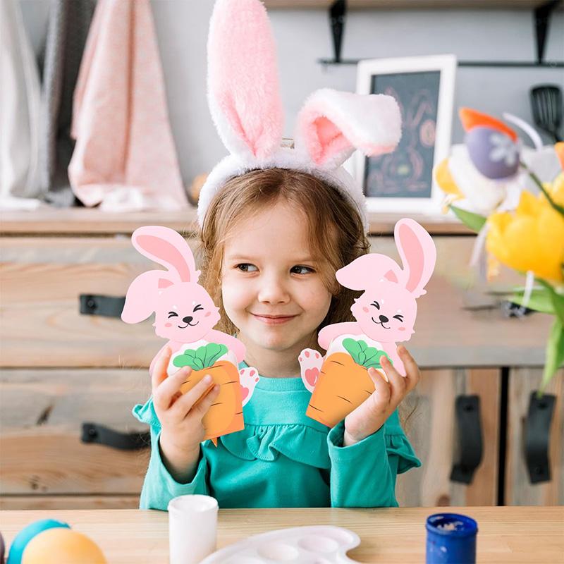 20/50Pcs Cute Rabbit Carrot Paper Cookie Candy Box Gift Packing Boxes Easter Party Supplies Kids Birthday Baby Shower Decoration