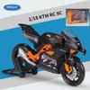 Welly 1/18 KTM RC 8C Alloy Street Sports Motorcycle Model Diecasts Metal Road Racing Motorcycle Model Simulation Childrens Gifts