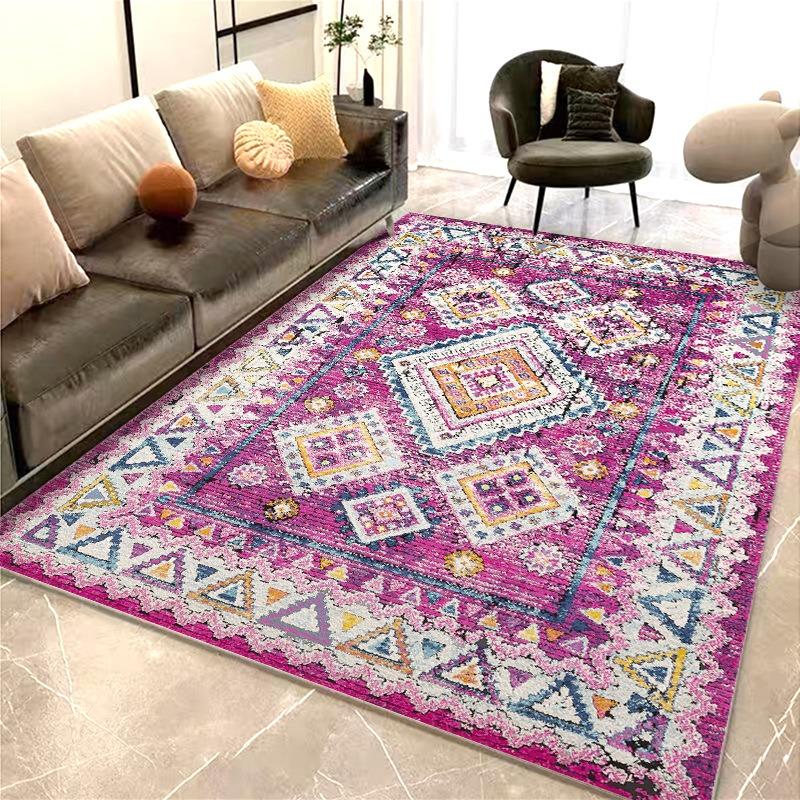 Bohemian Living Room Carpet Dirt Resistant Easy Clean Carpet Absorbent and Non Slip Mat Bedroom Fully Covered Carpet So Classic