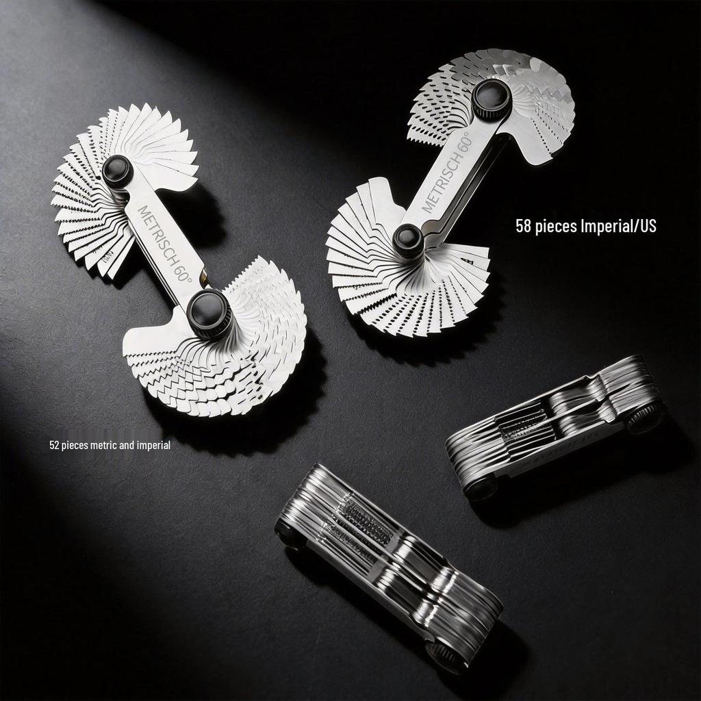 Integrated Thread Gauge: 55° British, 60° Metric, Metric-British, American Tooth Gauge.