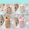 Plush Rabbit Keychain Backpack Charm With Jade Rabbit Fur Soft Stuffed Animal For Kids Travel Accessories