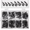 80pcs Ceramic Fishing Rod Guides High Carbon Steel Frame DIY Guide Tip Top Ring Repair Kit for Rod Building and Restoration260319