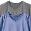 Venex Comfort Cool Recovery Short Sleeve Cooling Pique Size 8301 Men's Wear, V-Neck T-Shirt, Touch, Fabric, Gray, M,