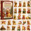 Acrylic Collectible Toys 2026 Dog Christmas Advent Calendar, 24-Day Ornament Set with Mini Puppy New Year Celebration Gift Figures, 2D
