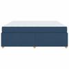 Bed Frame with Mattress Blue 180 x 200 cm Fabric