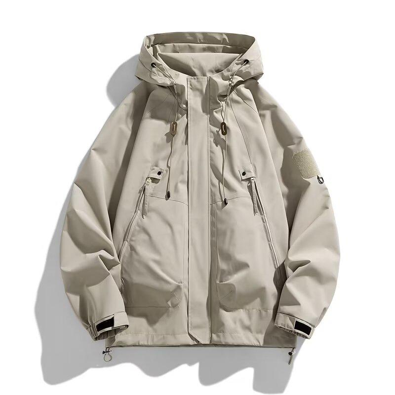 American-Style Waterproof & Windproof Spring/Autumn Jackets for Men & Women: Trendy All-Match Mountaineering Sportswear
