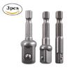 3 Pieces 1/4" 3/8" 1/2" Drive Socket Adapter Alloy Steel DIY for Impact Drivers