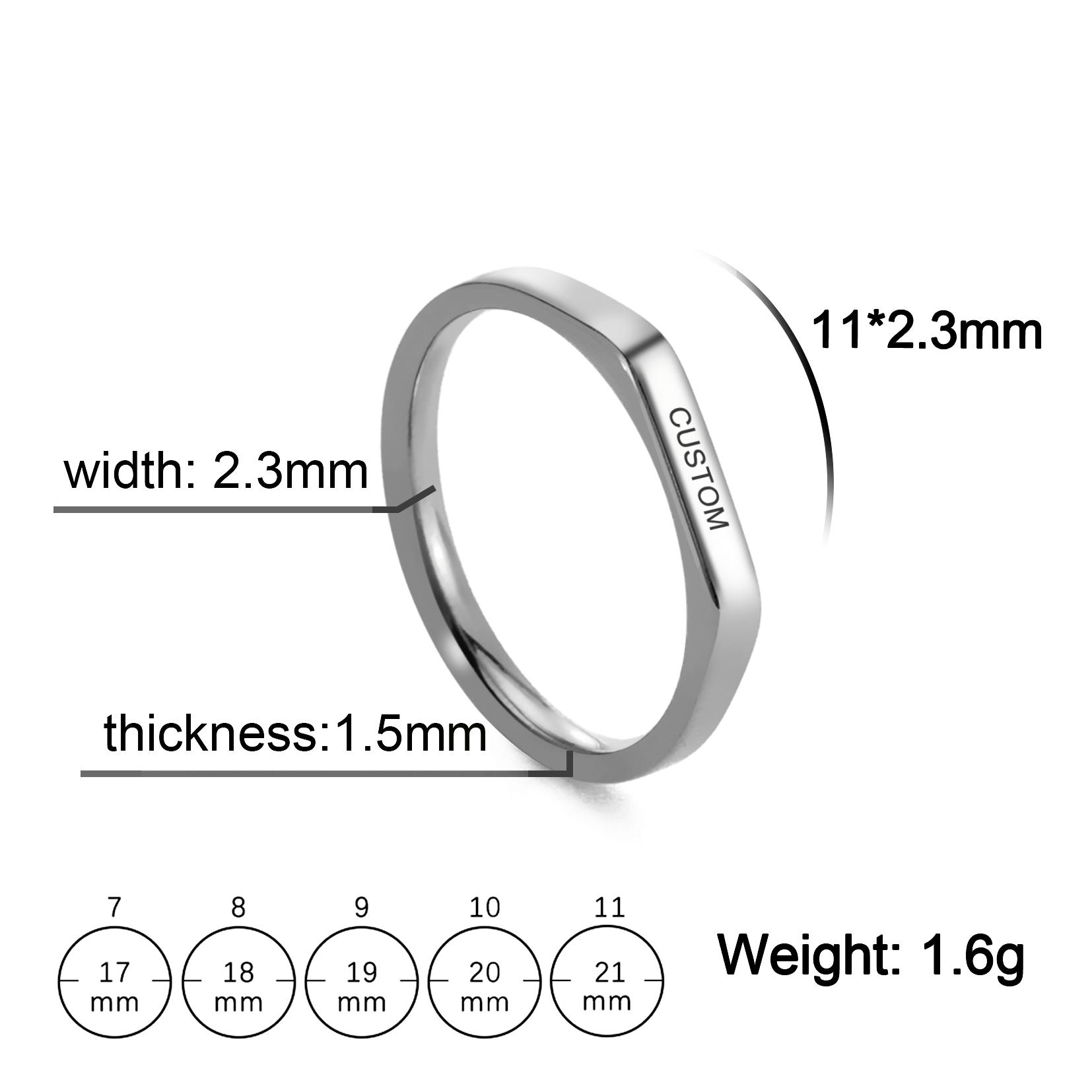 

Lemegeton Engraved Name Ring Personalized Sentance Text Wrap Rings Stainless Steel Anniversary Wedding Custom Jewelry Women Men 7&Leave Name