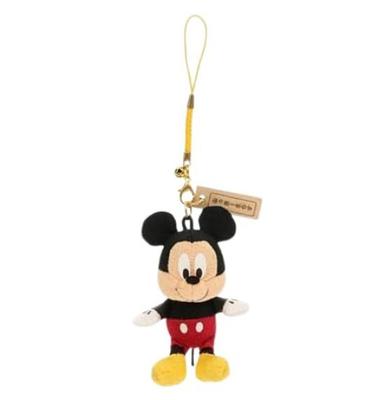 Pulseira Disney Mickey Mouse, estilo japonês, com Senshafuda (charme), Exclusivo do Disney Resort, netsuke, mascote estilo crepe