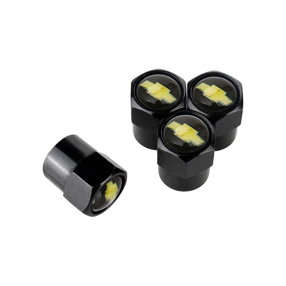 4PCS Alloy for Chevrolet Car Emblem Tire Valve Caps Sail Silverado Cruze Captiva Malibu Orlando Aveo Lacetti Wheel Stem Covers  KA9