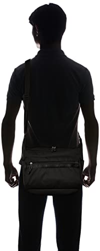 Outdoor Products Shoulder Bag with Logo Tape, Heather Diaper Bag, Large Capacity 16L, Black 2 (Same Color Logo)