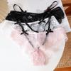 CINOON Sexy Women Lace Panties Low-waist Ultrathin Transparent Briefs Solid Bow Comfort Intimate Underpant