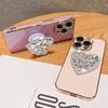 Applicable To IPhone16Promax Mobile Phone Case Love Rhinestone Stand Apple 15/14/13 High-end Sense